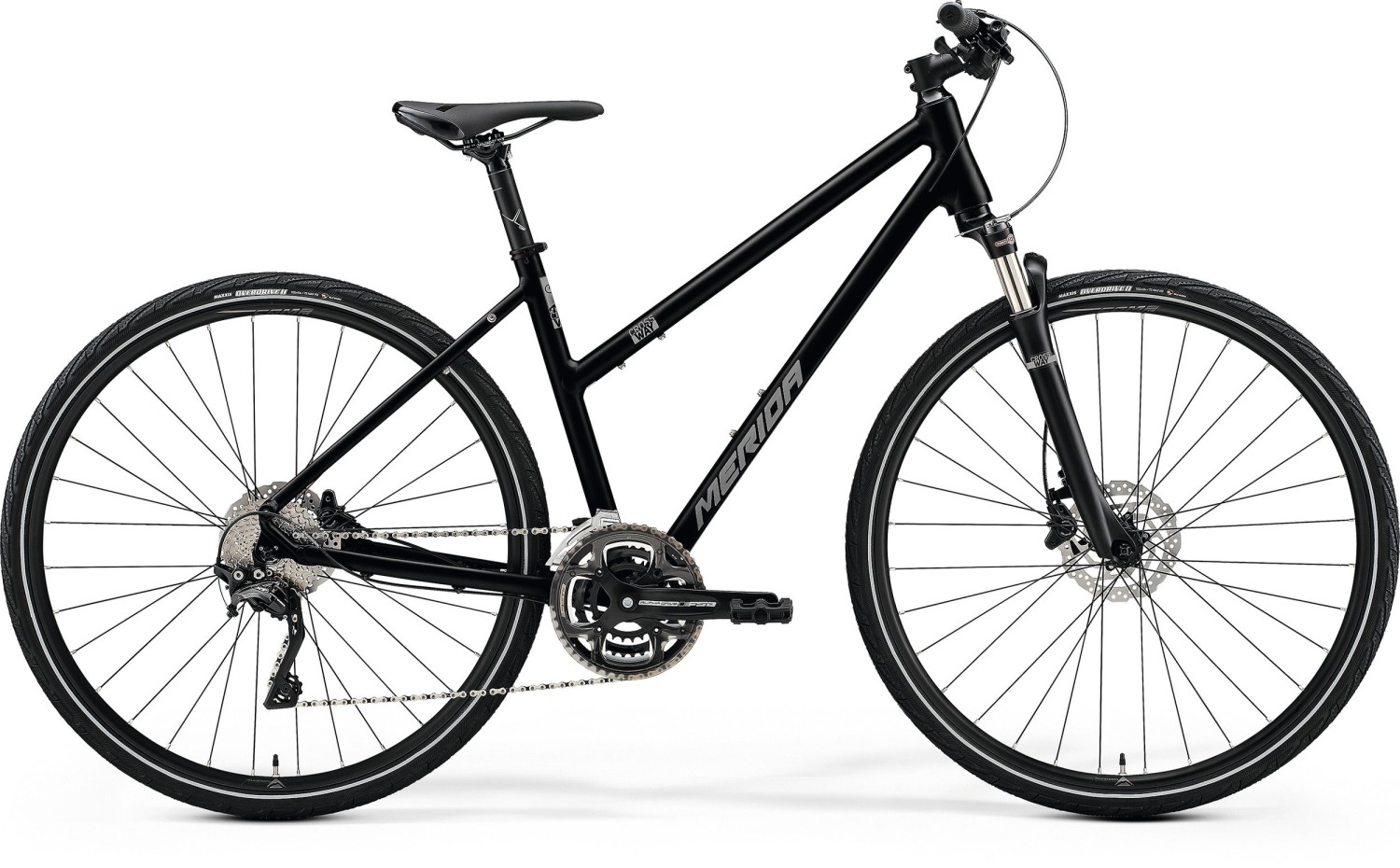 MERIDA CROSSWAY 500 LADY - S(47) Glossy Black(Matt Silver)