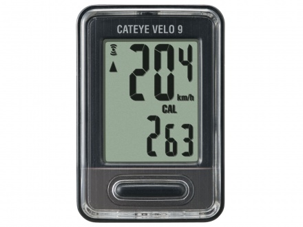 Cyklopočítač CATEYE Velo 9 (VL820) - černá