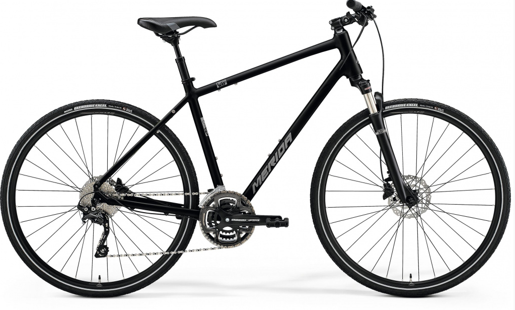 MERIDA CROSSWAY 300 - M Glossy Black(Matt Silver)