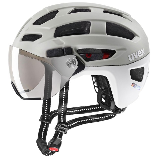 Přilba UVEX FINALE VISOR, SAND - WHITE MAT