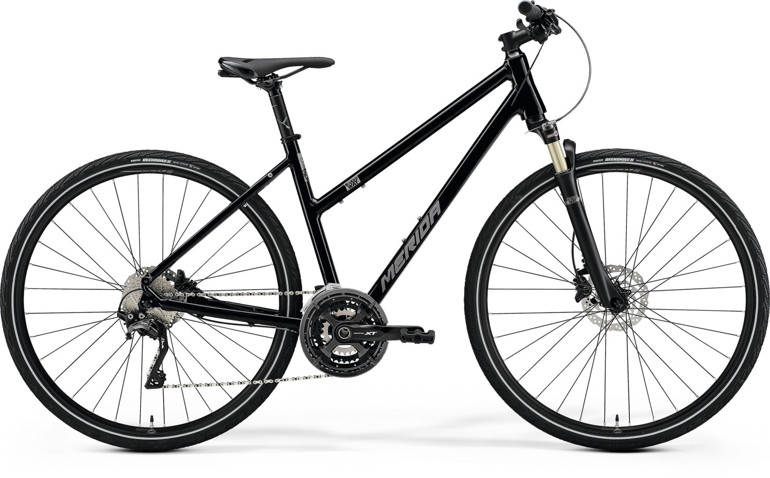 MERIDA CROSSWAY XT-ED-LADY - M(51L) Glossy Black(Matt Silver)