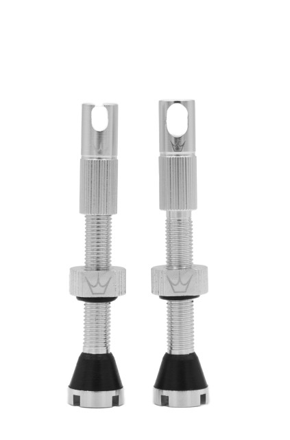 VENTILEK PEATY'S X CHRIS KING (MK2) SILVER TUBELESS VALVES 42MM (PTV2-42-SIL-12)